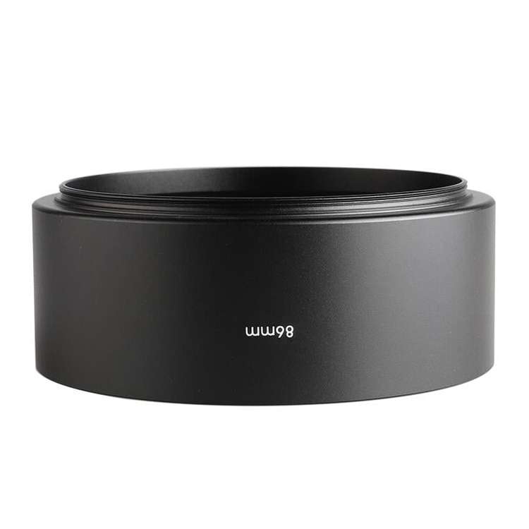 86mm x 86mm x 40mm Thread Type Straight Tube Full Metal Lens Hood Shade for Medium Telephoto Lens