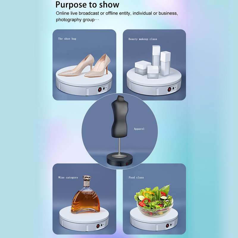 30cm Electric Rotating Turntable Display Stand Video Shooting Props Turntable for Photography, Load: