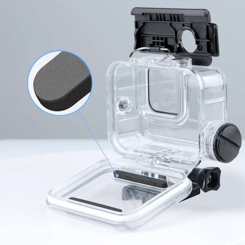 For GoPro HERO10 Black / HERO9 Black 30m Charging Waterproof Housing Case with Buckle Basic Mount &