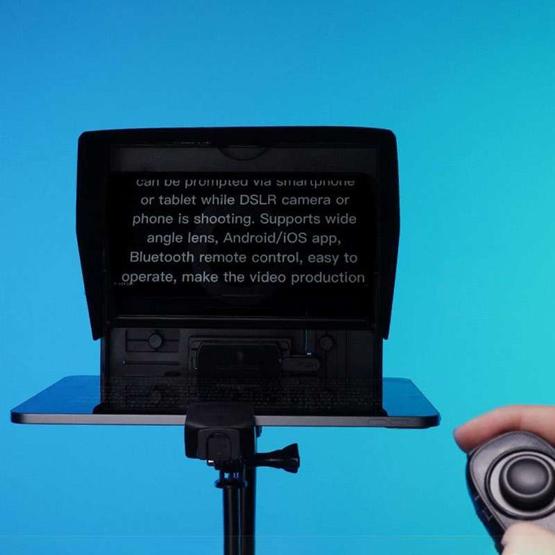 FEELWORLD TP10 Portable 10-inch Folding Teleprompter with Remote Control Lens Adapter Ring For Below