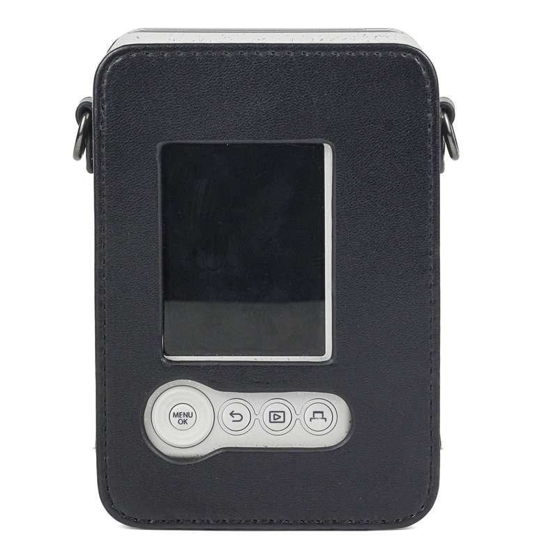 Full Body Camera Retro PU Leather Case Bag with Strap for FUJIFILM instax mini Liplay (White)