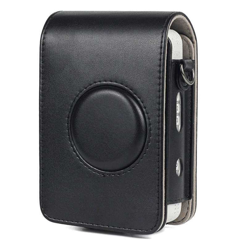 Full Body Camera Retro PU Leather Case Bag with Strap for FUJIFILM instax mini Liplay (White)