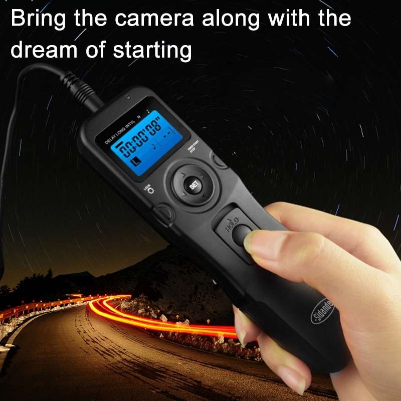 RST-7002 LCD Screen Time Lapse Intervalometer Shutter Release Digital Timer Remote Controller with C