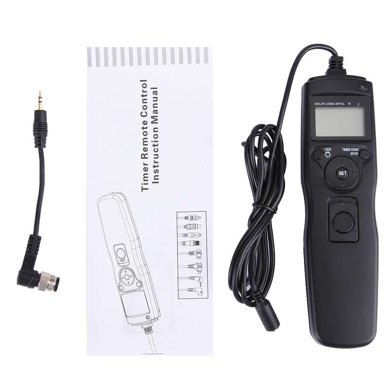 RST-7004 LCD Screen Time Lapse Intervalometer Shutter Release Digital Timer Remote Controller with N