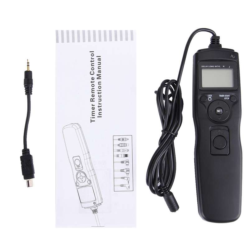 RST-7006 LCD Screen Time Lapse Intervalometer Shutter Release Digital Timer Remote Controller with N