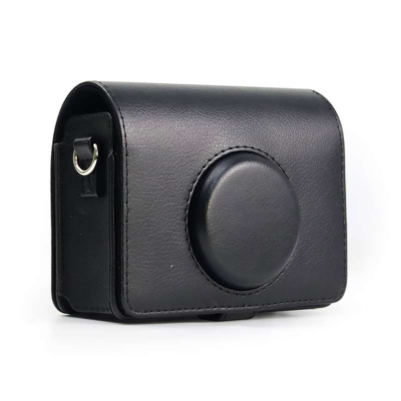 Retro Full Body Camera PU Leather Case Bag with Strap for FUJIFILM instax mini Evo(Brown)