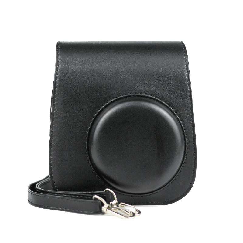 Solid Color Full Body Camera Leather Case Bag with Strap for FUJIFILM Instax mini 11 (White)