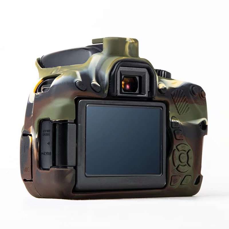For Canon EOS 600D Soft Silicone Protective Case(Camouflage)