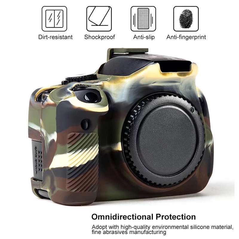 Soft Silicone Protective Case for Nikon D5300 (Camouflage)