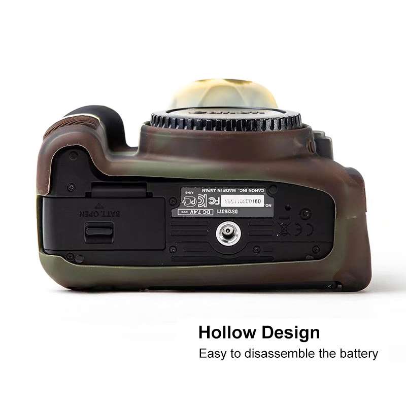 For Canon EOS 600D Soft Silicone Protective Case(Camouflage)