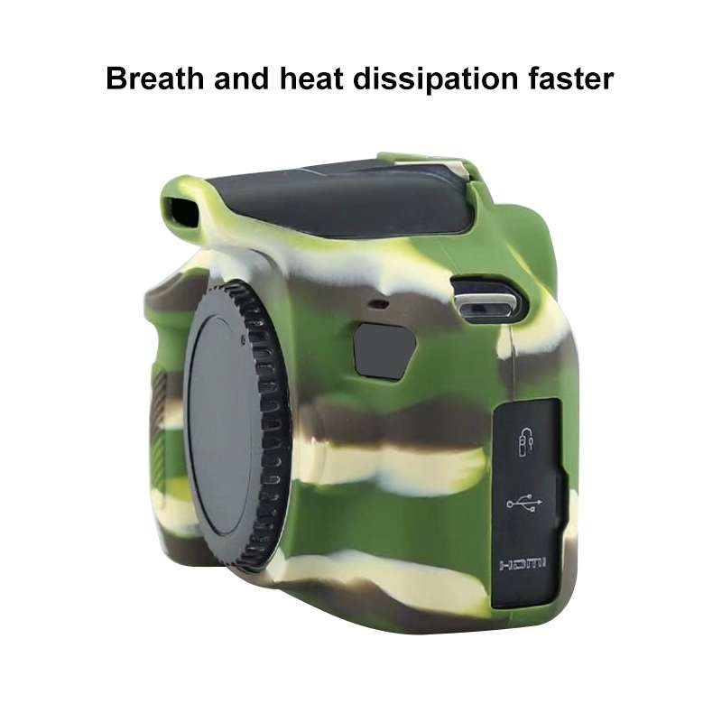 Soft Silicone Protective Case for Canon EOS 2000D (Camouflage)