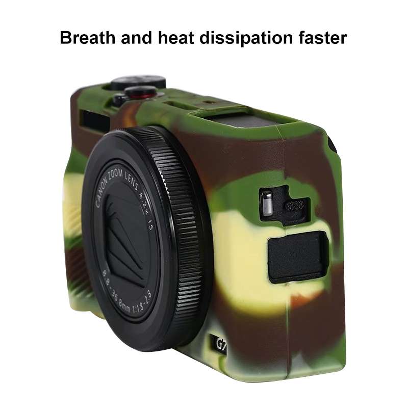 Soft Silicone Protective Case for Canon EOS 2000D (Camouflage)