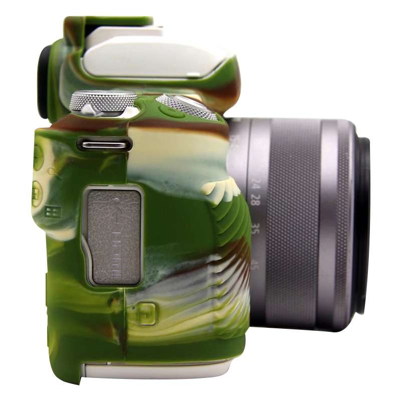 For Canon EOS M50 Mark II / M50 II Soft Silicone Protective Case(Camouflage)