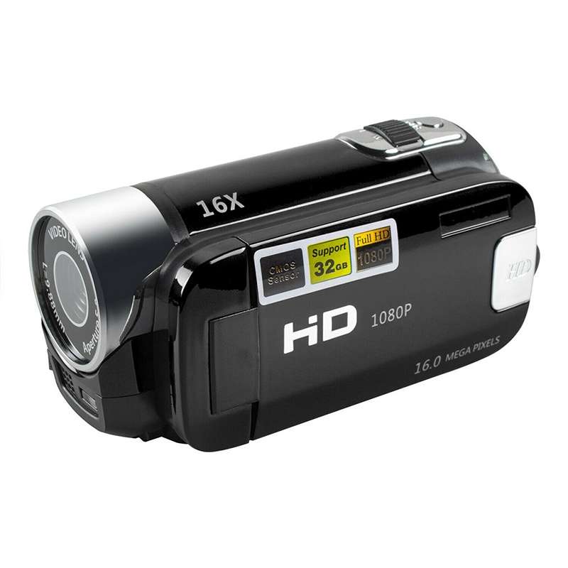 16X Digital Zoom HD 16 Million Pixel Home Travel DV Camera, UK Plug (Black)