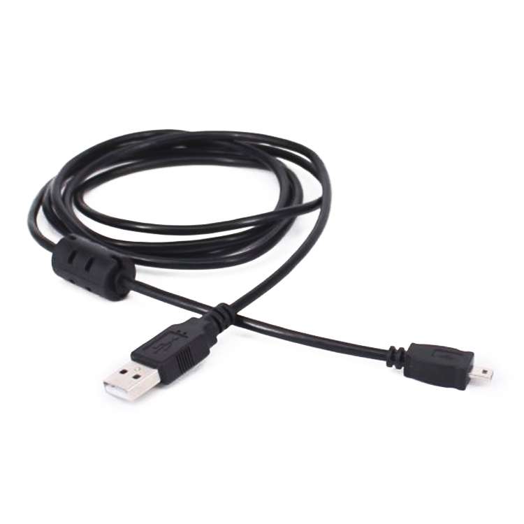 5 PCS 1.5m Mini 8 Pin USB to USB 2.0 Data Charging Cable for Nikon D5100 / D610(Black)