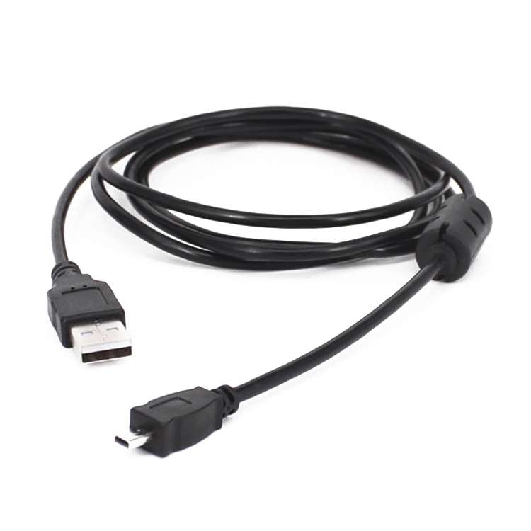 5 PCS 1.5m Mini 8 Pin USB to USB 2.0 Data Charging Cable for Nikon D5100 / D610(Black)