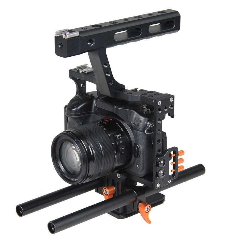 YELANGU YLG0904A-C Handle Video Camera Cage Stabilizer for Panasonic Lumix DMC-GH4 / Sony A7 & A7S &