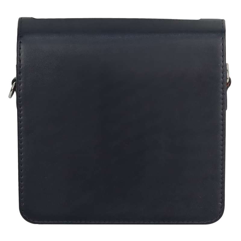 For FUJIFILM instax Link WIDE Full Body PU Leather Case Bag with Strap(Black)