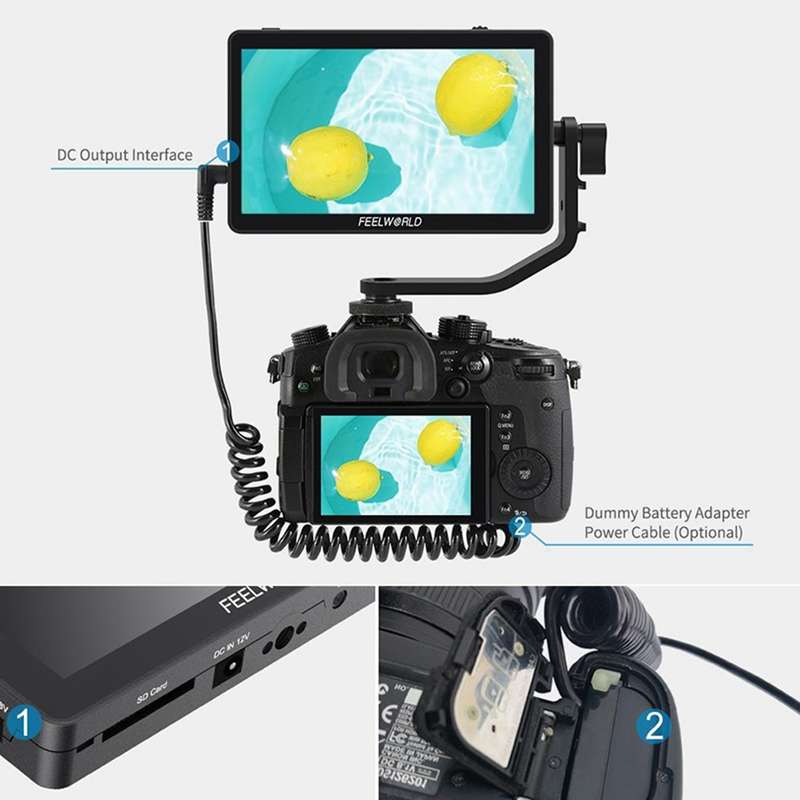 FEELWORLD F6 Plus V2 6 inch 3D LUT Touch Screen DSLR Camera Field Monitor, IPS FHD1920x1080 4K HDMI