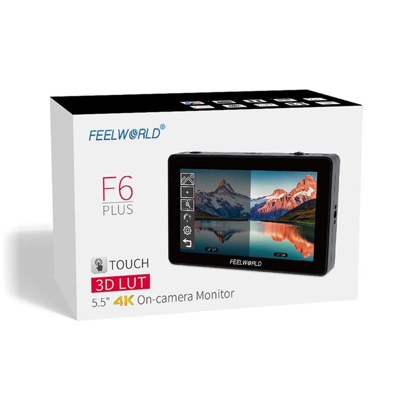 FEELWORLD F6 Plus V2 6 inch 3D LUT Touch Screen DSLR Camera Field Monitor, IPS FHD1920x1080 4K HDMI