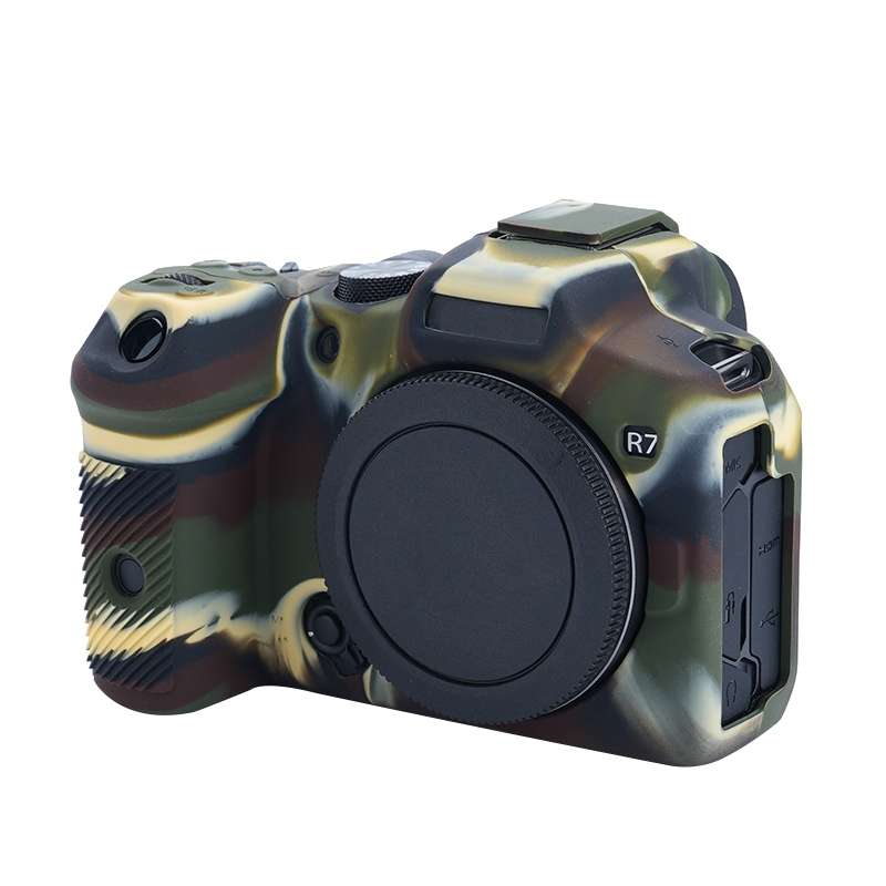 For Canon EOS R7 Soft Silicone Protective Case (Black)