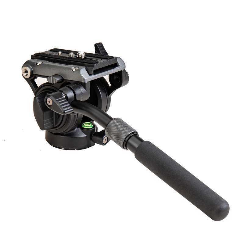 Fotopro MH-6S Aluminum Alloy Heavy Duty Video Camera Tripod Action Fluid Drag Head with Sliding Plat