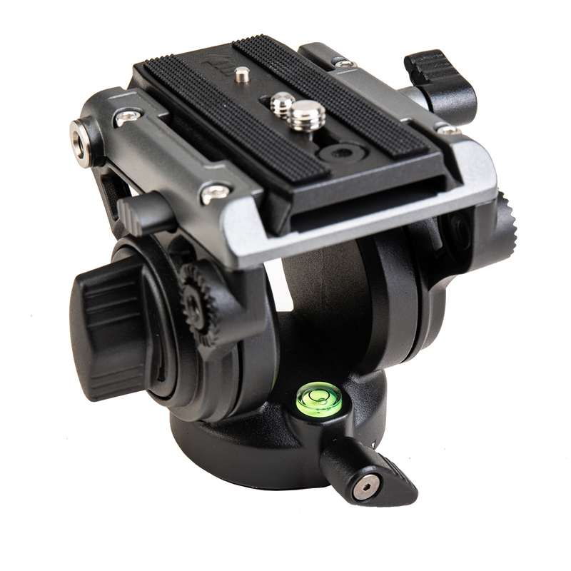 Fotopro MH-6S Aluminum Alloy Heavy Duty Video Camera Tripod Action Fluid Drag Head with Sliding Plat