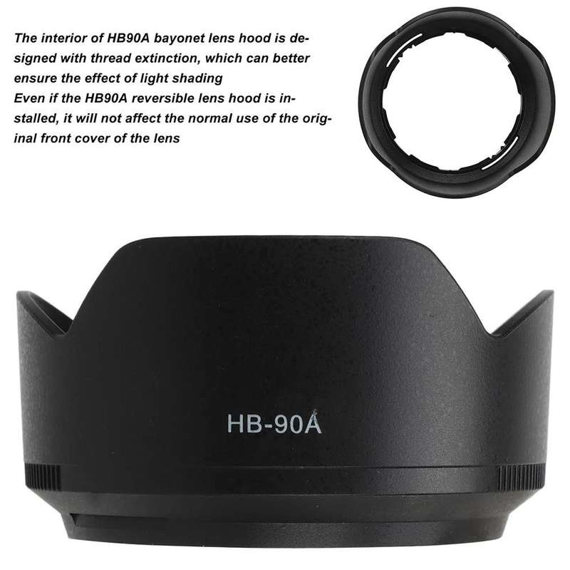 HB-90A Lens Hood Shade for Nikon Z DX 50-250mm f4.5-6.3 VR lens. (Black)