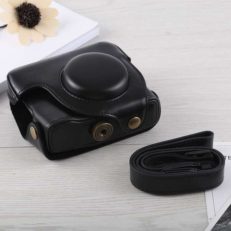 Full Body Camera PU Leather Case Bag with Strap for Canon G16 (Coffee)