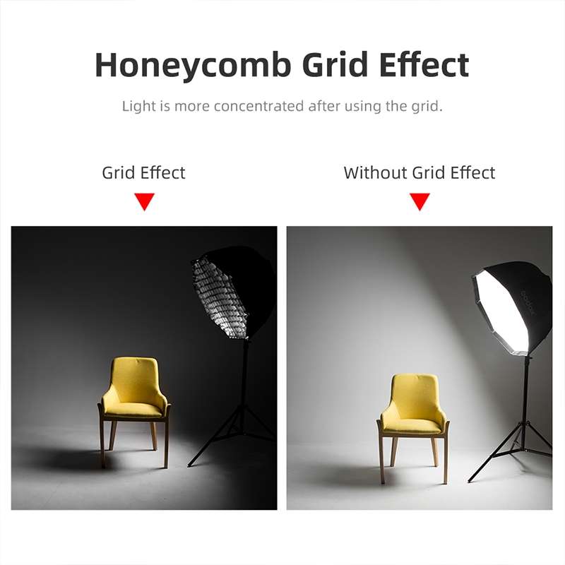 TRIOPO S120 Diameter 120cm Honeycomb Grid Octagon Softbox Reflector Diffuser for Studio Speedlite Fl