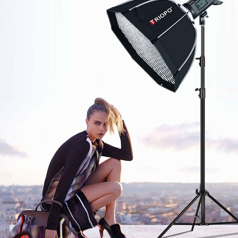 TRIOPO S120 Diameter 120cm Honeycomb Grid Octagon Softbox Reflector Diffuser for Studio Speedlite Fl