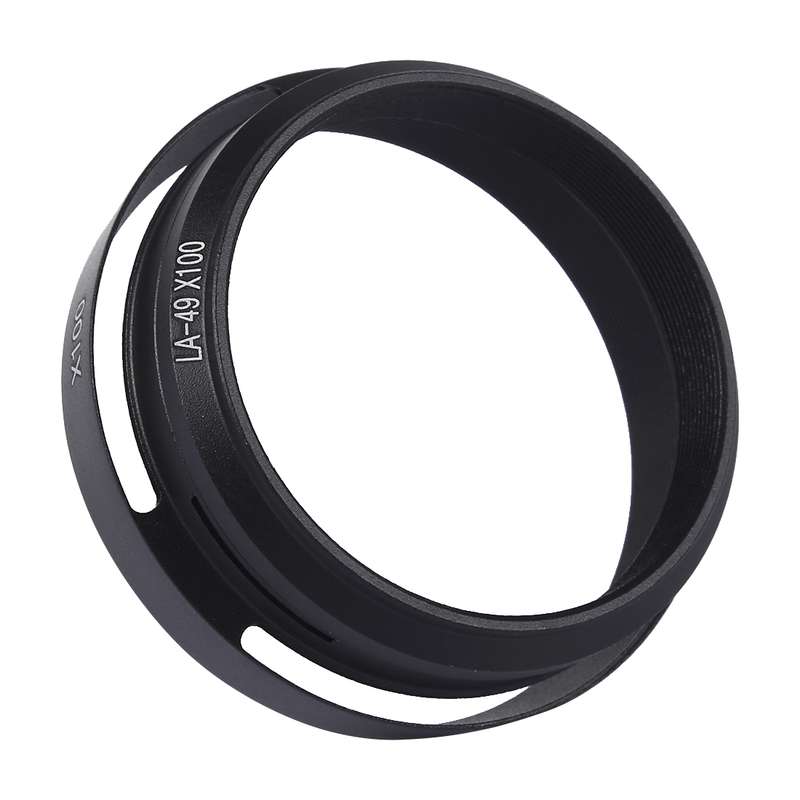 49mm Metal Vented Lens Hood for Fujifilm X100(Silver)
