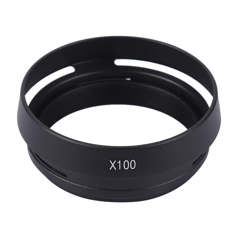 49mm Metal Vented Lens Hood for Fujifilm X100(Silver)