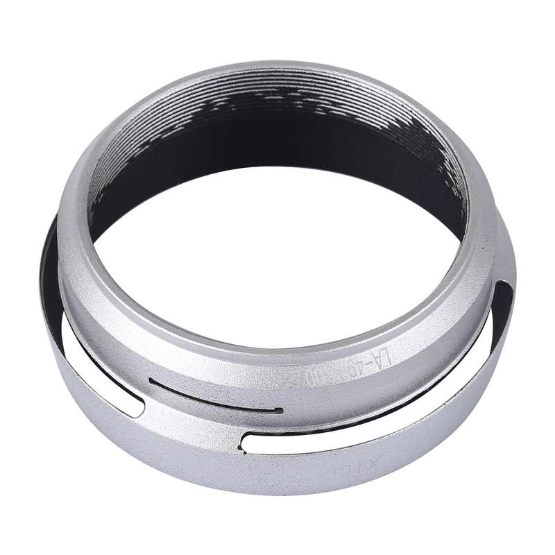 49mm Metal Vented Lens Hood for Fujifilm X100(Silver)