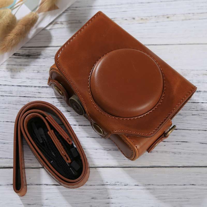 Wrist Strap Grip PU Leather Hand Strap for SLR / DSLR Cameras(Brown)