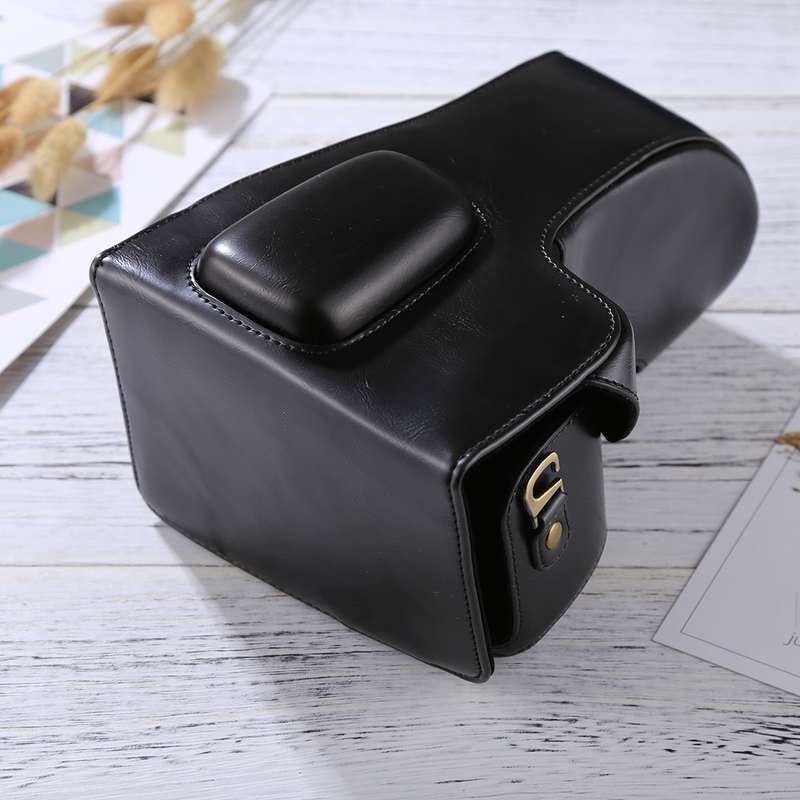 PU Leather Camera Protective bag for FUJIFILM Instax Mini 90 Camera, with Adjustable Shoulder Strap(