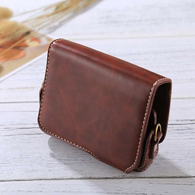 Full Body Camera PU Leather Camera Case Bag with Strap for Canon PowerShot G7 X Mark II (Brown)