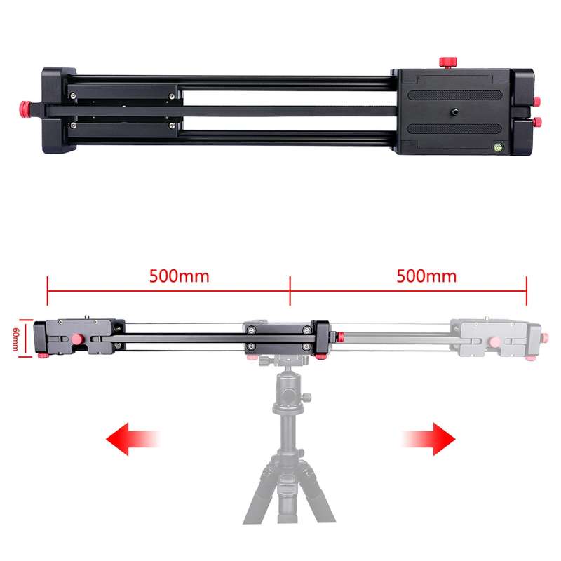 YELANGU YLG0109I 50cm / 100cm (Installs on Tripod) Slide Rail Track for DSLR / SLR Cameras / Video C