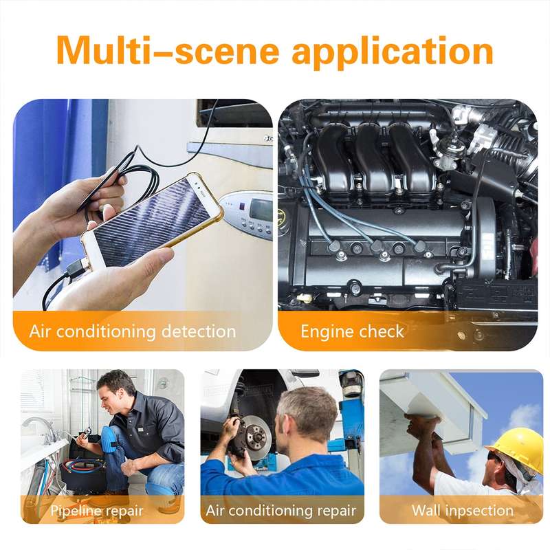 inskam107 3.9mm 3 In 1 HD Waterproof Industry Digital Endoscope Inspection Camera, Length: 1m Flexib