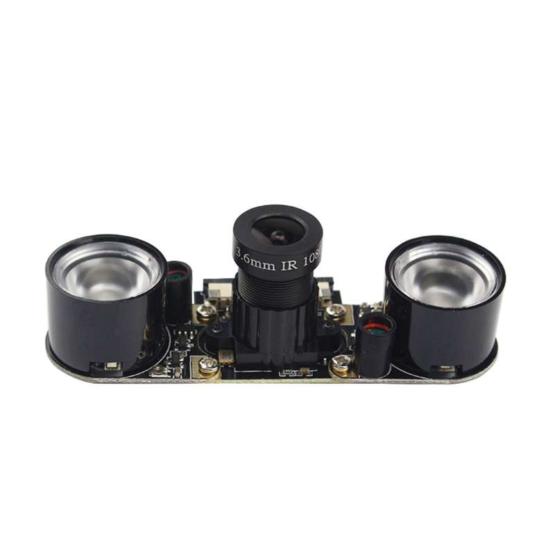 5MP OV5647 Adjustable Focal Infrared Night Vision Camera with 2 PCS IR Sensor Lights for Raspberry P