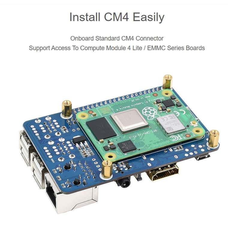 Waveshare Industrial 4G DTU Cellular Demodulator, RS485 to LTE CAT4, DIN Rail-Mount, for EMEA, Kor,