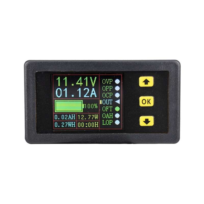 90V 20A Color Dual-Display Voltage Current Meter Charge Discharge Measurement Counter