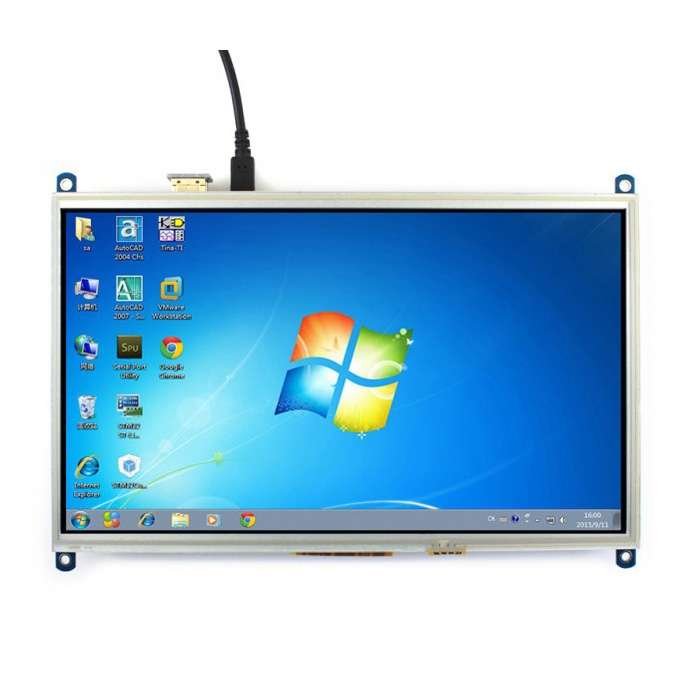 WAVESHARE 10.1inch Resistive Touch Screen LCD, HDMI interface with Case, Supports Multi mini-PCs