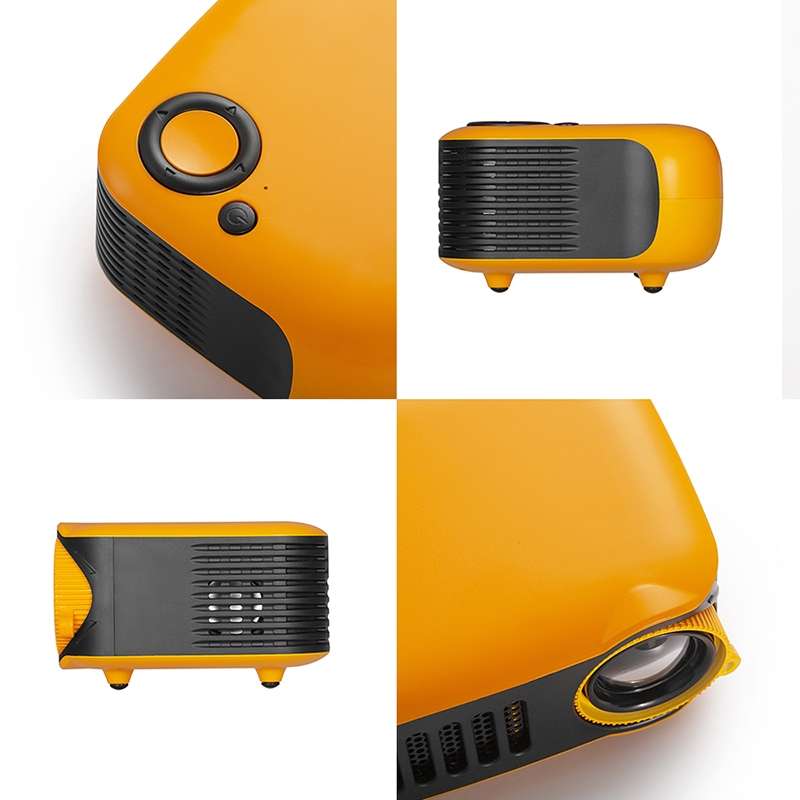 A2000 1080P Mini Portable Smart Projector Children Projector, US Plug(Black)