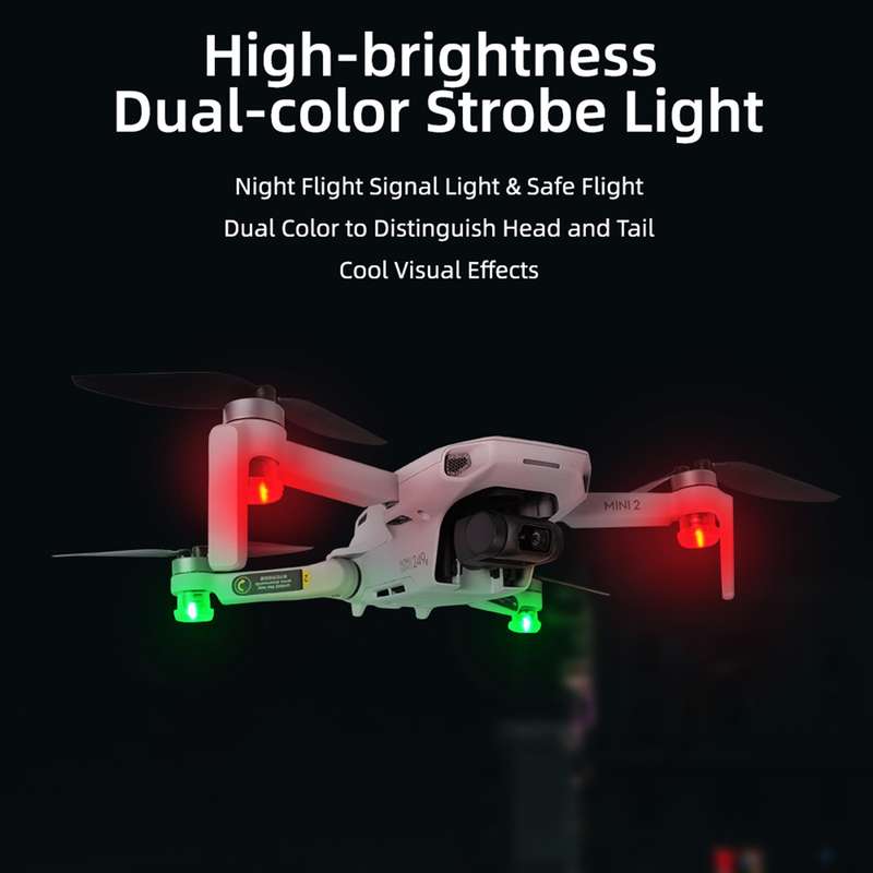 Sunnylife 2-Green + 2-Red Night Strobe LED Light Indicator Light for DJI Mavic 2 / Mini / Mavic Air