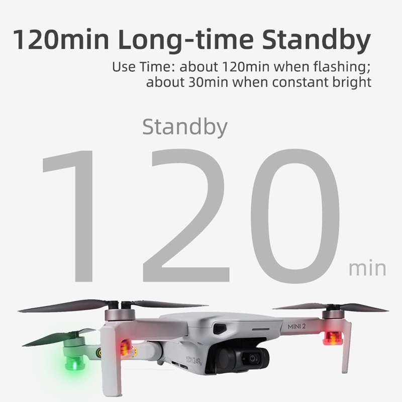 Sunnylife 2-Green + 2-Red Night Strobe LED Light Indicator Light for DJI Mavic 2 / Mini / Mavic Air
