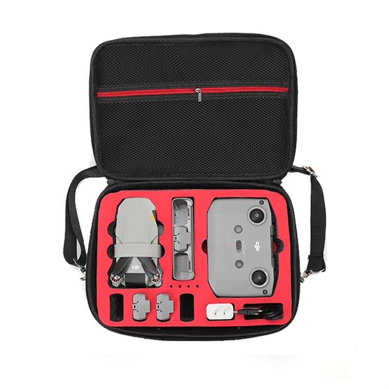 For DJI Mini 2 SE Shockproof Carrying Hard Case Shoulder Bag, Size: 29 x 19.5 x 10cm (Black Black)