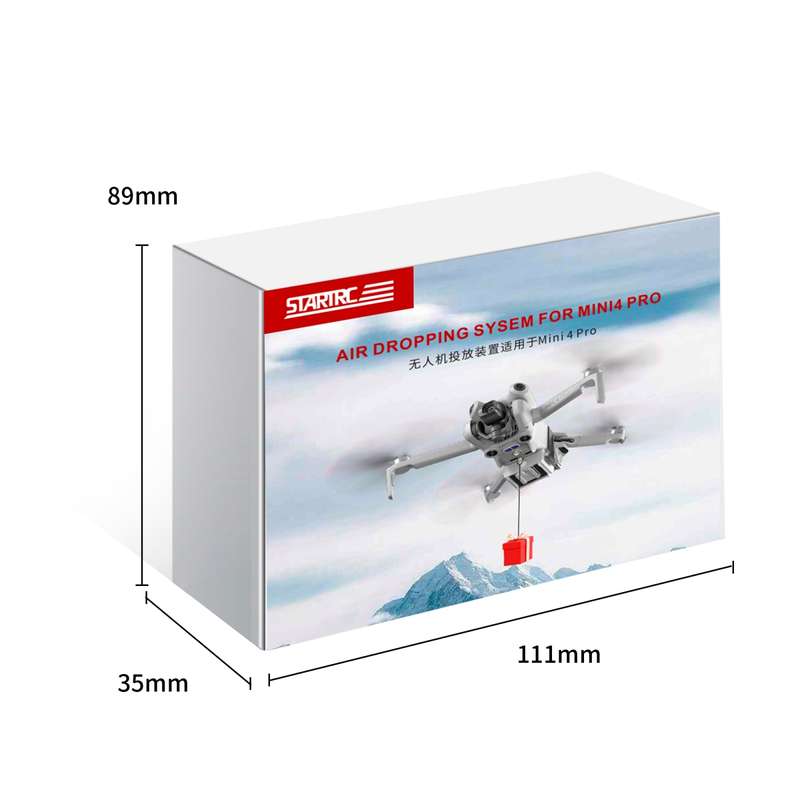 For DJI Mini 4 Pro STARTRC Magnetic Air-Dropping System Thrower Parabolic Bracket (Grey)