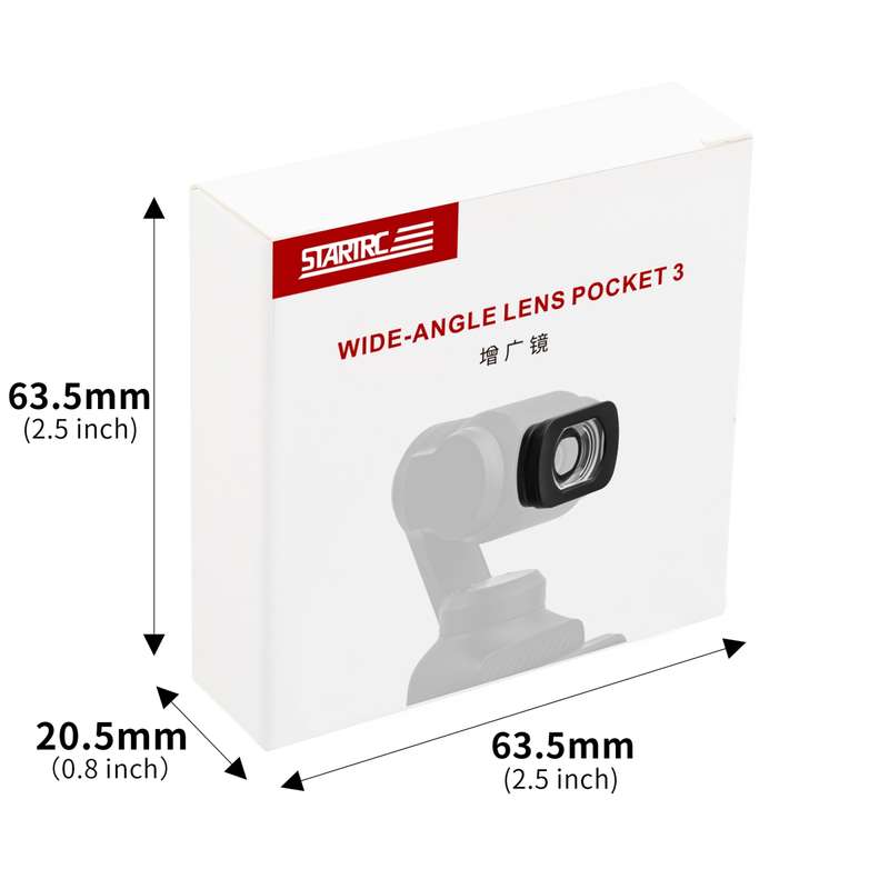 For DJI OSMO Pocket 3 STARTRC Drone Wide-Angle Lens Filter (Black)