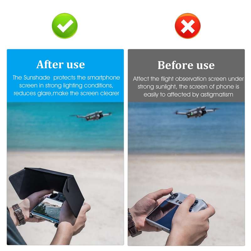 STARTRC Foldable Controller Sunshade for DJI Mini 3 Pro Remote Controller (Black)